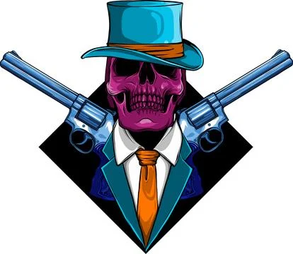 Colored draw of human skull vector illustration design Illustrazione stock
