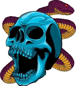 Colored draw of human skull vector illustration design Illustrazione stock