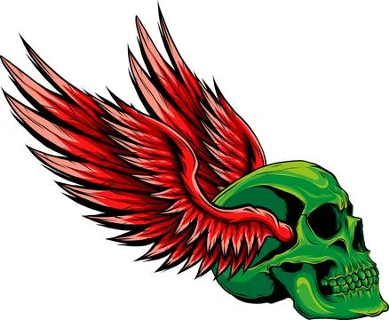Colored draw of human skull vector illustration design Illustrazione stock