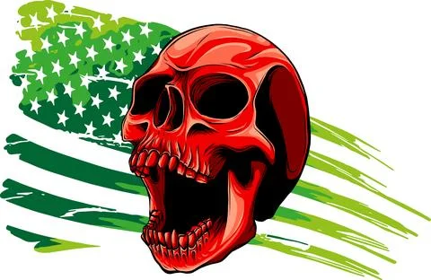 Colored draw of human skull vector illustration design Illustrazione stock