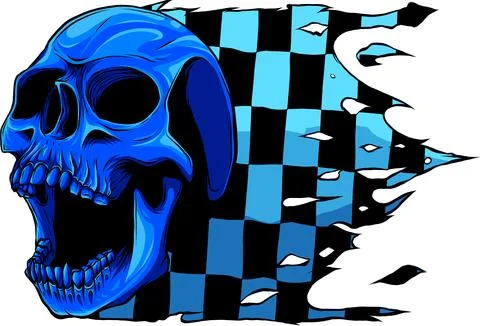 Colored draw of human skull vector illustration design Stock Illustration