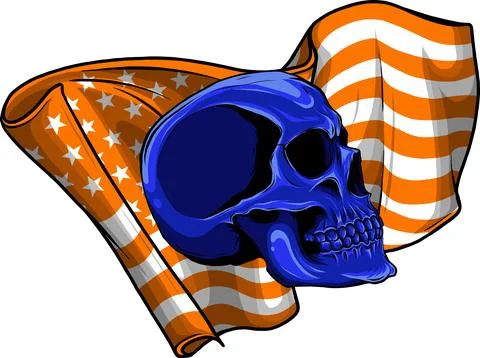 Colored draw of human skull vector illustration design Illustrazione stock