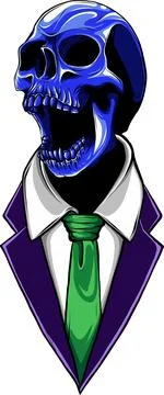 Colored draw of human skull vector illustration design Illustrazione stock