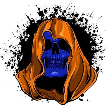 Colored draw of human skull vector illustration design Stockillustratie