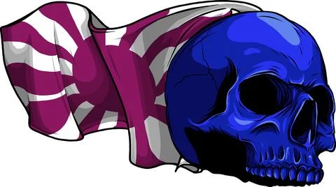 Colored draw of human skull vector illustration design Illustrazione stock