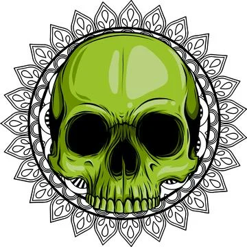 Colored draw of human skull vector illustration design Stockillustratie