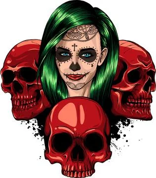 Colored draw of human skull vector illustration design Stockillustratie