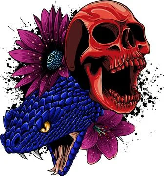 Colored draw of human skull vector illustration design 스톡 일러스트