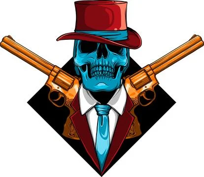 Colored draw of human skull vector illustration design Illustrazione stock