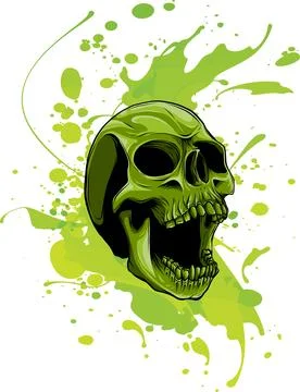 Colored draw of human skull vector illustration design Stockillustratie