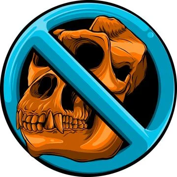 Colored draw of monkey skull vector illustration design Illustrazione stock