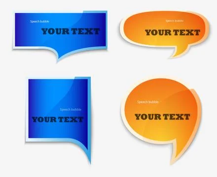 Colored drawing chat box Stock Illustration