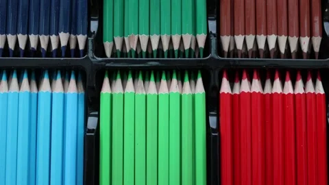 Colored Drawing pencils Stock Footage 169843998