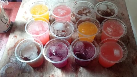 Colored drink Stock Footage 221806262