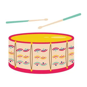 Colored drum illustration Stockillustratie