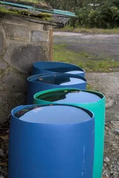 Colored drums Stock Photos