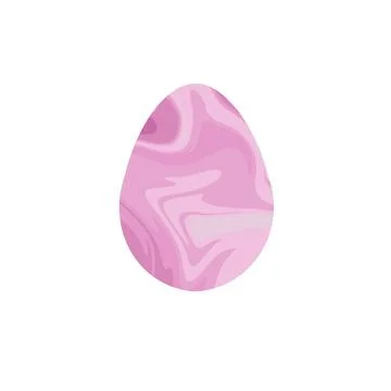 Colored Easter egg isolated on white background. Stock Illustration