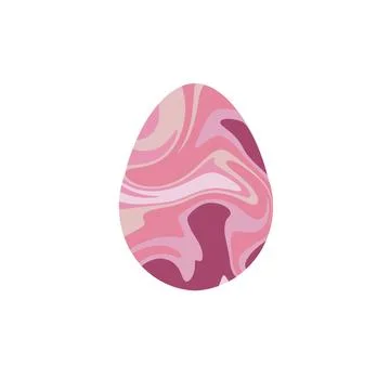 Colored Easter egg isolated on white background. Stock Illustration