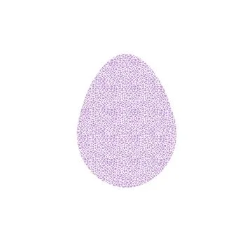 Colored Easter egg isolated on white background. Stock Illustration