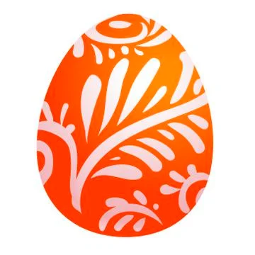 Colored Easter egg. Vector illustration isolated on white background. Clipart Stock Illustration