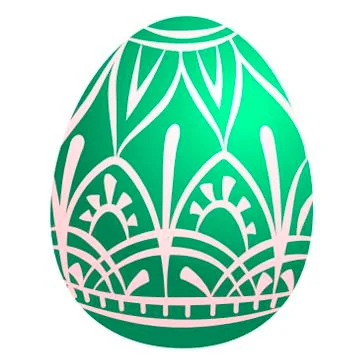 Colored Easter egg. Vector illustration isolated on white background. Clipart Stock Illustration