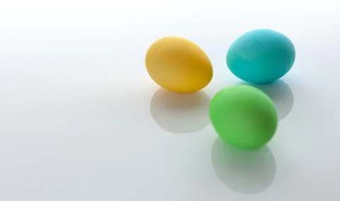 Colored Easter egg on a white background. Easter holiday. 写真素材