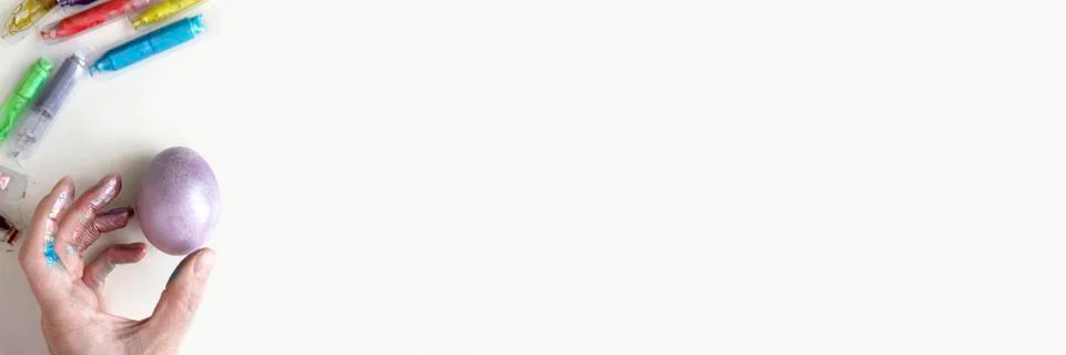 Colored easter eggs on background 스톡 사진