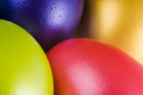 Colored easter eggs - detail. Stock Photos