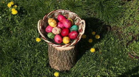 Colored Easter eggs Stock-Footage 49052094