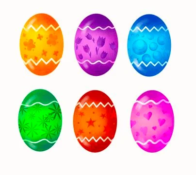 Colored Easter eggs Stock Illustration