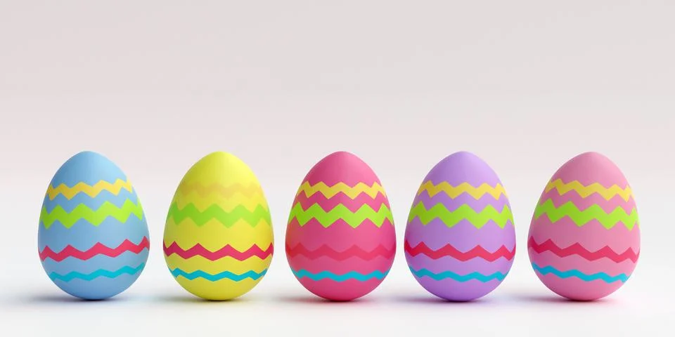 Colored easter eggs Stock Illustration