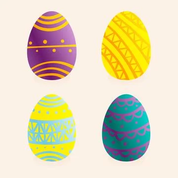 Colored Easter eggs Ilustración de archivo