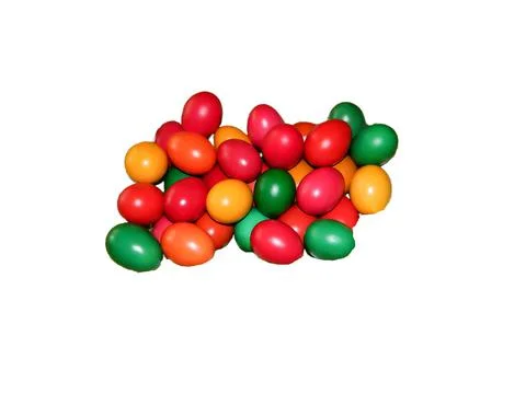 Colored Easter eggs isolated on white Фото