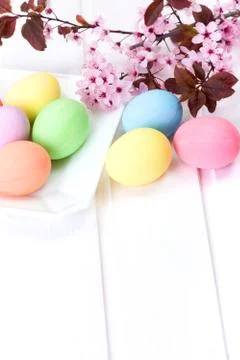 Colored Easter eggs Stock Photos