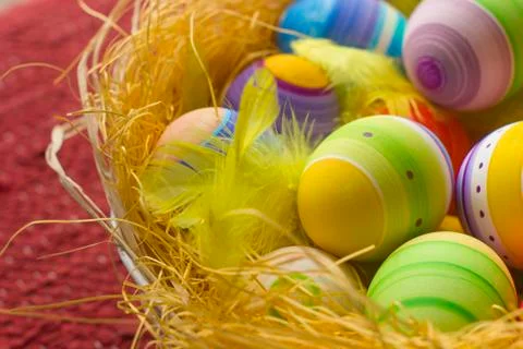 Colored Easter Eggs Stock-Fotos