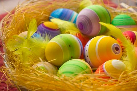 Colored Easter Eggs Stock Photos