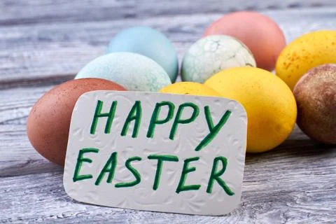 Colored Easter eggs. 스톡 사진