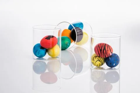 Colored easter eggs Stock Photos