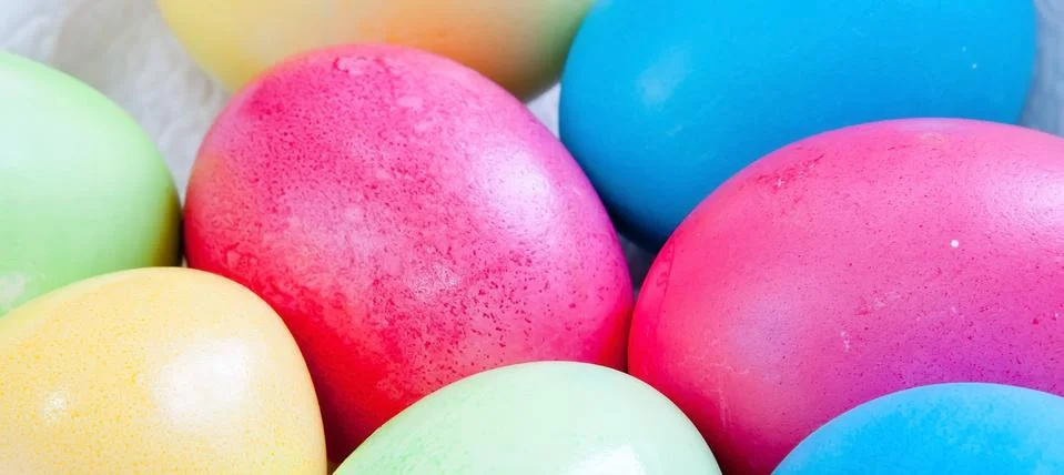 Colored Easter eggs Stock Photos