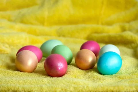 Colored Easter eggs Stock Photos