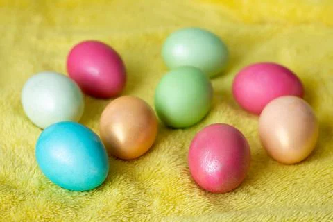 Colored Easter eggs Stock Photos