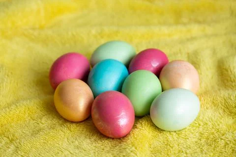 Colored Easter eggs Stock Photos