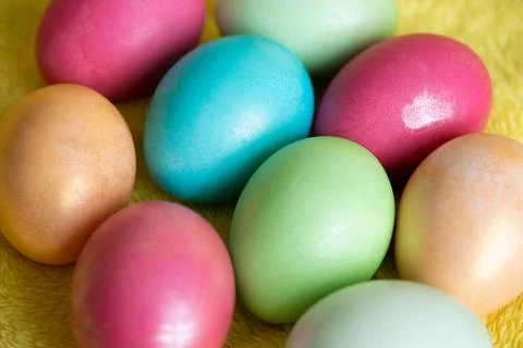 Colored Easter eggs Stock Photos
