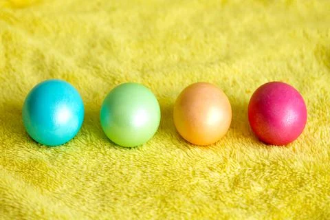 Colored Easter eggs Stock Photos