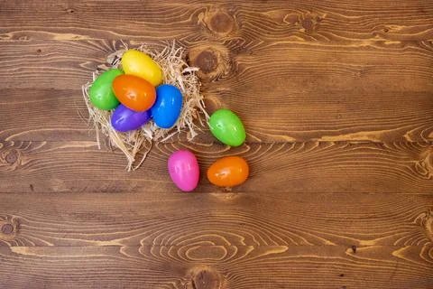 Colored Easter eggs Stock Photos