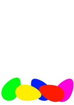 Colored easter eggs on a white background. 스톡 일러스트