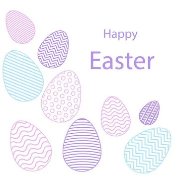 Colored Easter eggs for your design イラスト素材