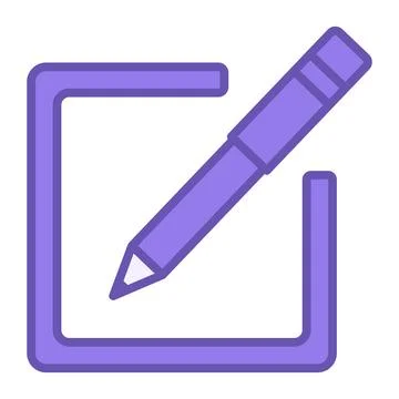 Colored Edit Icon. Vector Icon. Pencil. Changing, Deleting, or Adding Infor.. Stock Illustration