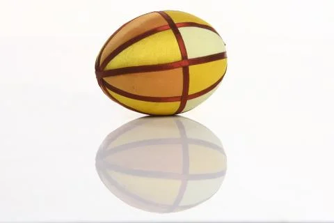 Colored egg, colored egg to decorate and playing on a white background Stock Photos