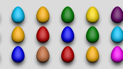 Colored eggs background, seamless looping. Easter concept Stock Footage 87690429